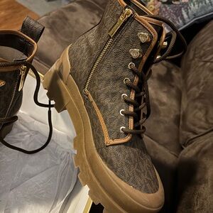 Michael Kors Payton Logo Combat Boot 8.5